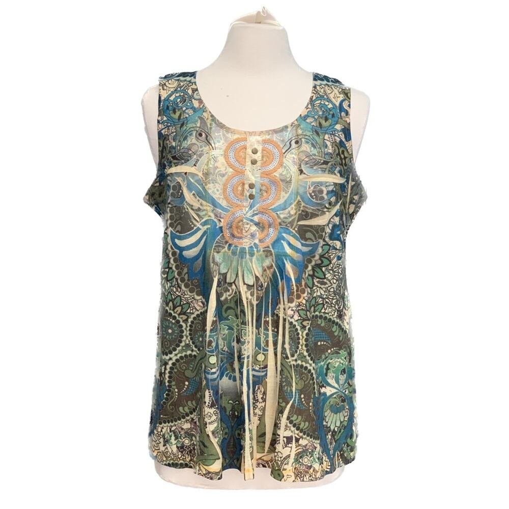 Abstract Sleeveless Top